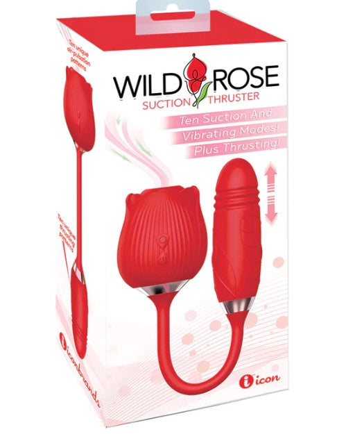Wild Rose Silicone Thruster & Clitoral Stimulator